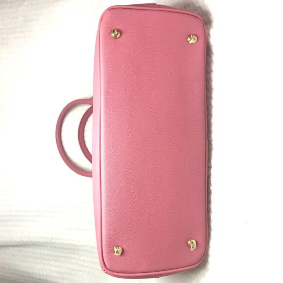 Beautiful 2Way Saffiano Leather Shoulder Hand bag Pink - Picture 5 of 13